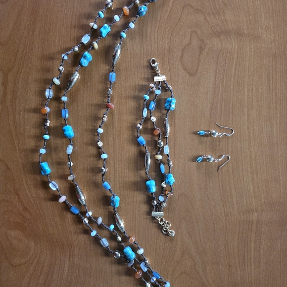 Brighton "Nile Sunset" Beaded Necklace, Bracelet and Earring Set - Picture 2 of 6